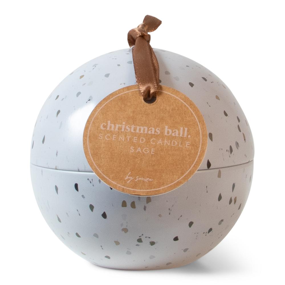 Label2X Kerstbal geurkaars beige woonaccessoires homedecoratie