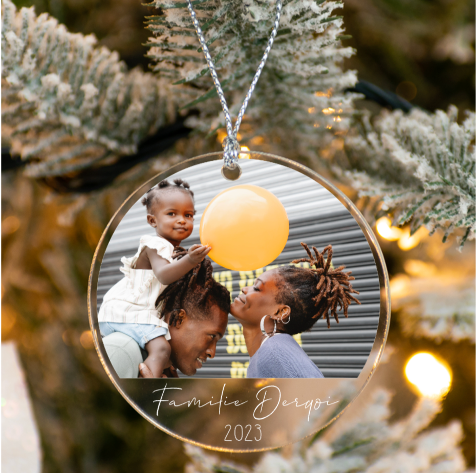 Label2X Kerstmis Kersthanger met eigen foto en tekst