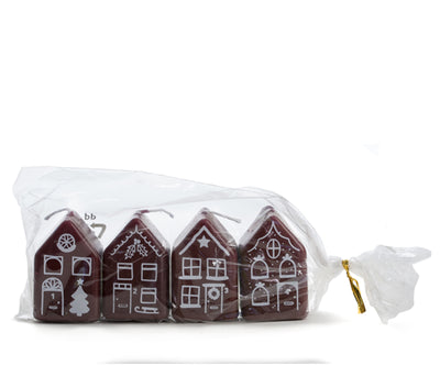 Label2X Kersthuisjes kaars kerstrood 6090357629683 Kersthuisjes kaars kerstrood woonaccessoires homedecoratie