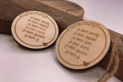 Label2X Knuffelmuntje affirmatie woonaccessoires homedecoratie