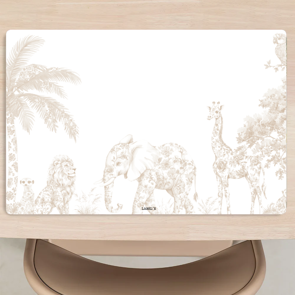 Label2X Kinderkamer Knutselmat neutral animal Knutselmat neutral animal woonaccessoires homedecoratie