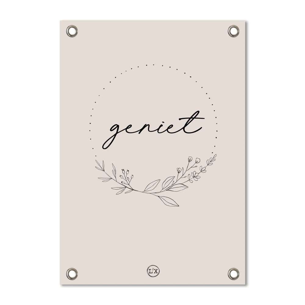 Label2X tuinposter Megasale Tuinposter geniet A2 Megasale Tuinposter geniet A2 woonaccessoires homedecoratie