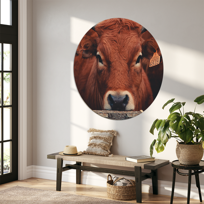 Label2X Muurcirkel Muurcirkel brown cow woonaccessoires homedecoratie