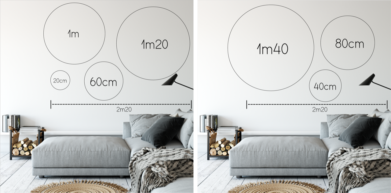 Label2X Muurcirkel Muurcirkel let's get naked moon woonaccessoires homedecoratie