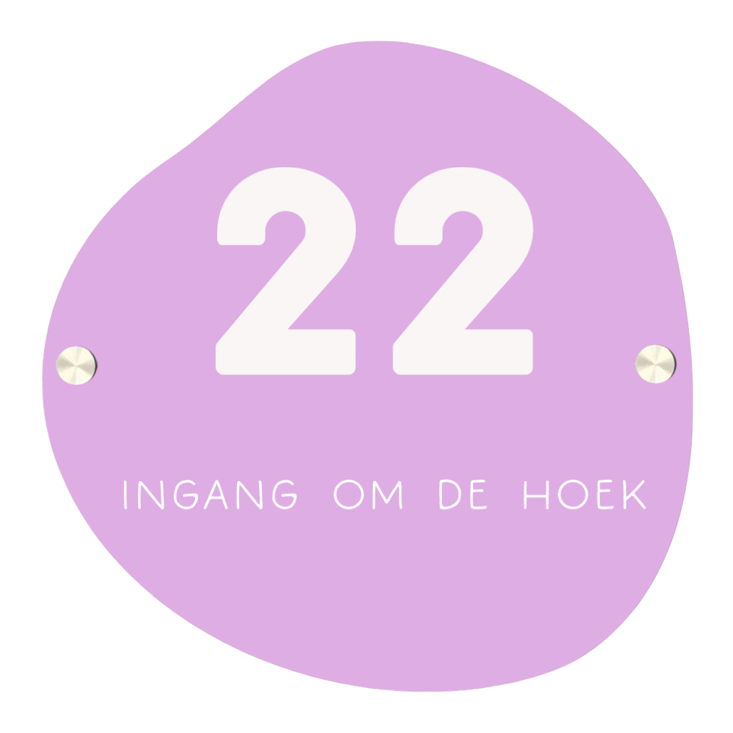 Label2X Naambordje organisch Naambordje voordeur drop happy woonaccessoires homedecoratie