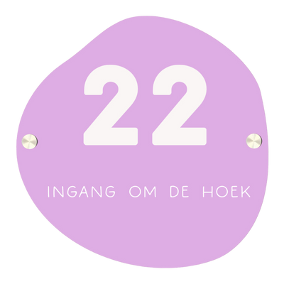 Label2X Naambordje organisch Naambordje voordeur drop happy woonaccessoires homedecoratie