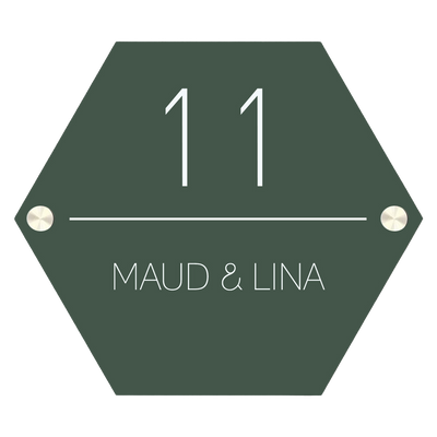 Label2X Naambordjes hexagon Naambordje voordeur hexagon groen woonaccessoires homedecoratie