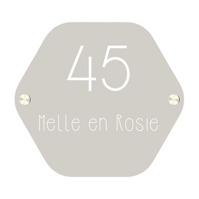 Label2X Naambordjes hexagon Naambordje voordeur hexagon rond calm woonaccessoires homedecoratie