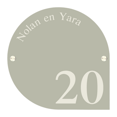 Label2X Naambordje organisch Naambordje voordeur nordic pale groen woonaccessoires homedecoratie