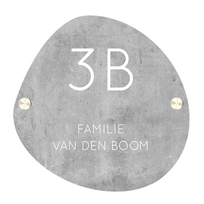 Label2X Naambordje organisch Naambordje voordeur organisch 2.0 betonlook woonaccessoires homedecoratie