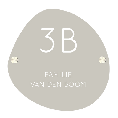 Label2X Naambordje organisch Naambordje voordeur organisch 2.0 groengrijs woonaccessoires homedecoratie