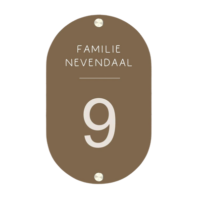Label2X Naambordje ovaal Naambordje voordeur ovaal cookie woonaccessoires homedecoratie
