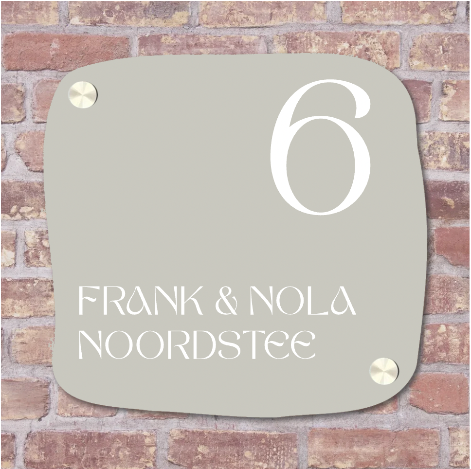 Label2X Naambordje pugiza Naambordje voordeur pugiza scandinavian Naambordje voordeur pugiza scandinavian woonaccessoires homedecoratie