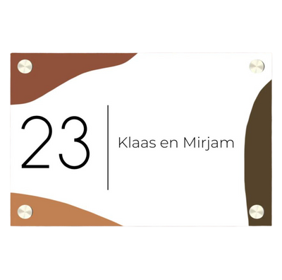 Label2X Naambordje rechthoek Naambordje voordeur rechthoek abstract woonaccessoires homedecoratie