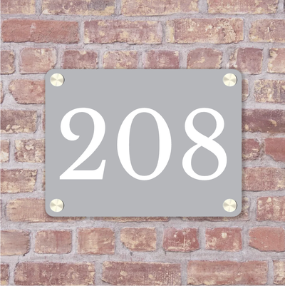 Label2X Naambordje vierkant Naambordje voordeur rechthoek afgeronde hoeken huisnummer Naambordje voordeur rechthoek afgeronde hoeken huisnummer woonaccessoires homedecoratie