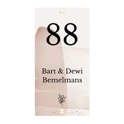 Label2X Naambordje rechthoek Naambordje voordeur rechthoek staand modern woonaccessoires homedecoratie