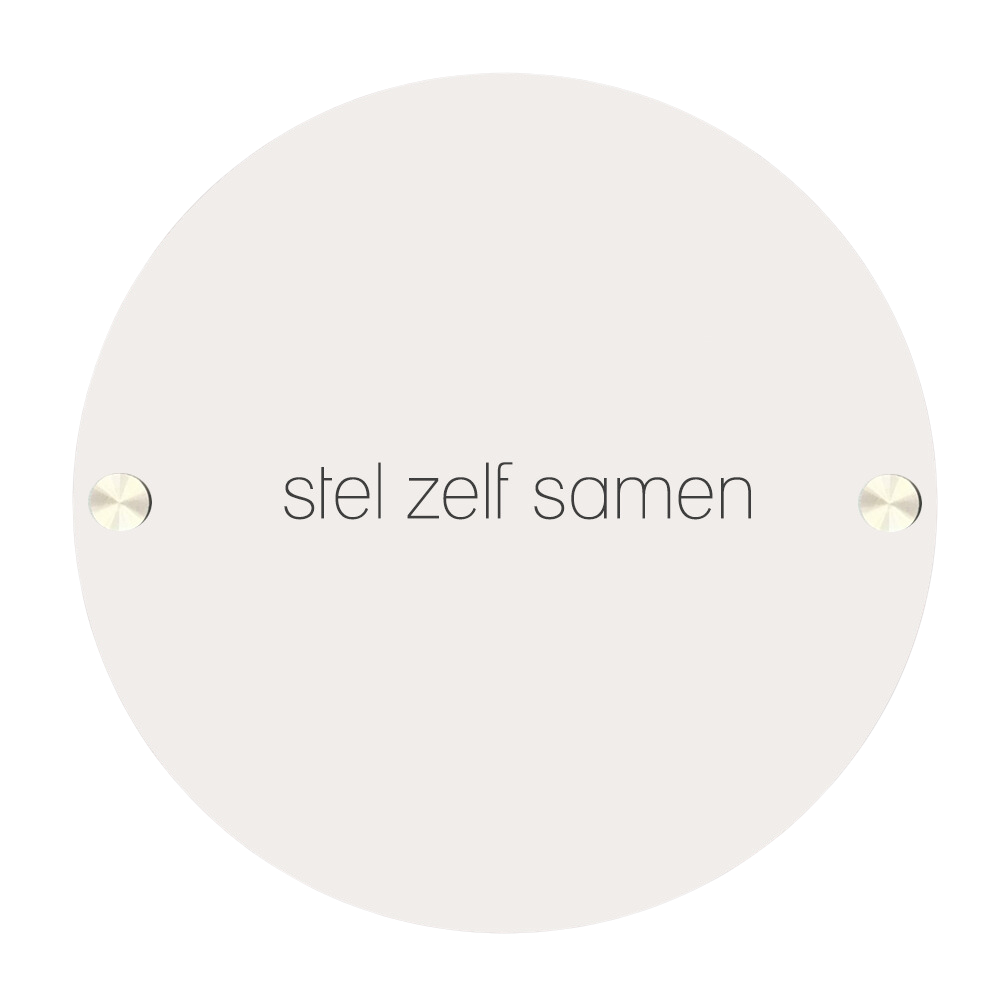 Label2X Naambordje rond Naambordje voordeur rond compleet zelf samenstellen woonaccessoires homedecoratie