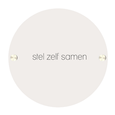 Label2X Naambordje rond Naambordje voordeur rond compleet zelf samenstellen woonaccessoires homedecoratie