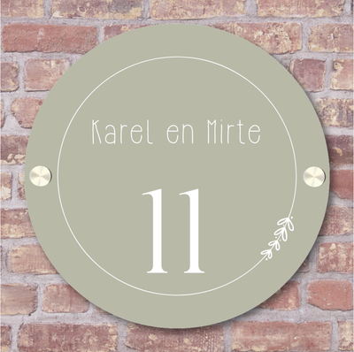 Label2X Naambordje rond Naambordje voordeur rond dreamy woonaccessoires homedecoratie
