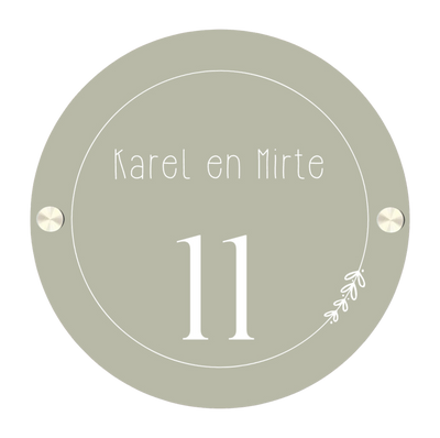 Label2X Naambordje rond Naambordje voordeur rond dreamy woonaccessoires homedecoratie