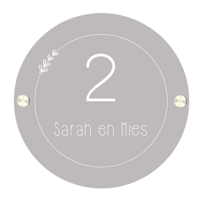 Label2X Naambordje rond Naambordje voordeur rond minimal woonaccessoires homedecoratie
