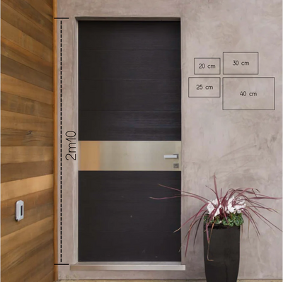 Label2X Naambordje rechthoek Naambordje voordeur rvs-look rechthoek frame woonaccessoires homedecoratie