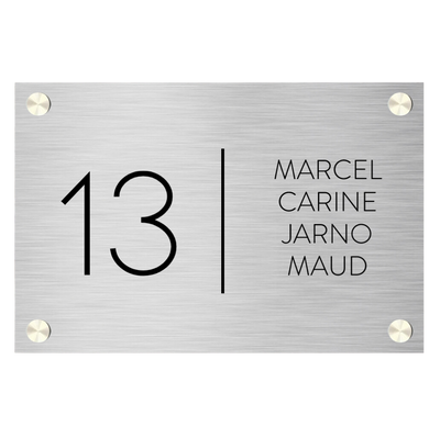 RVS naambord voordeur