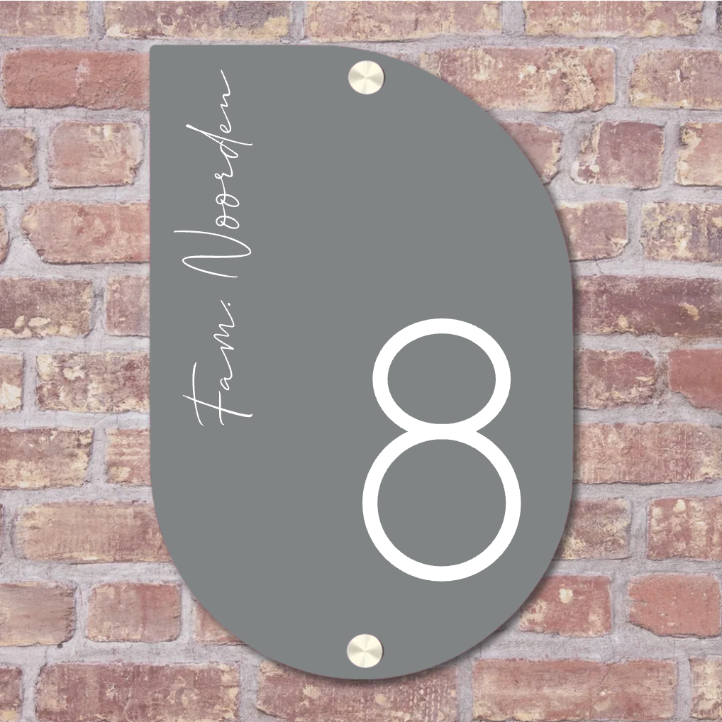 Label2X Naambordje scandi Naambordje voordeur scandi grijs Naambordje voordeur scandi grijs woonaccessoires homedecoratie