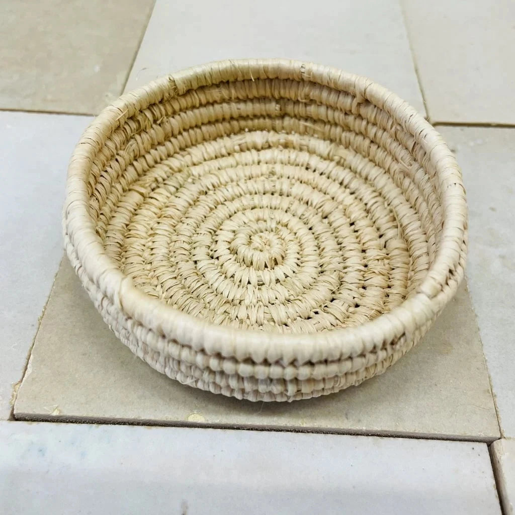 Label2X Amberblokjes Naturel Schaaltje raffia mini Schaaltje raffia mini woonaccessoires homedecoratie