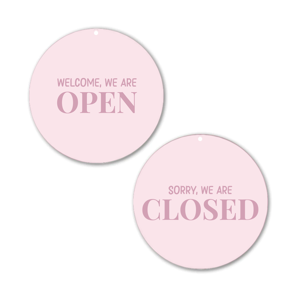 Label2X Alles voor je shop Open en gesloten bordje blush pink Open en gesloten bordje blush pink woonaccessoires homedecoratie
