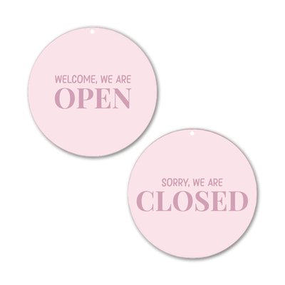 Label2X Alles voor je shop Open en gesloten bordje blush pink Open en gesloten bordje blush pink woonaccessoires homedecoratie