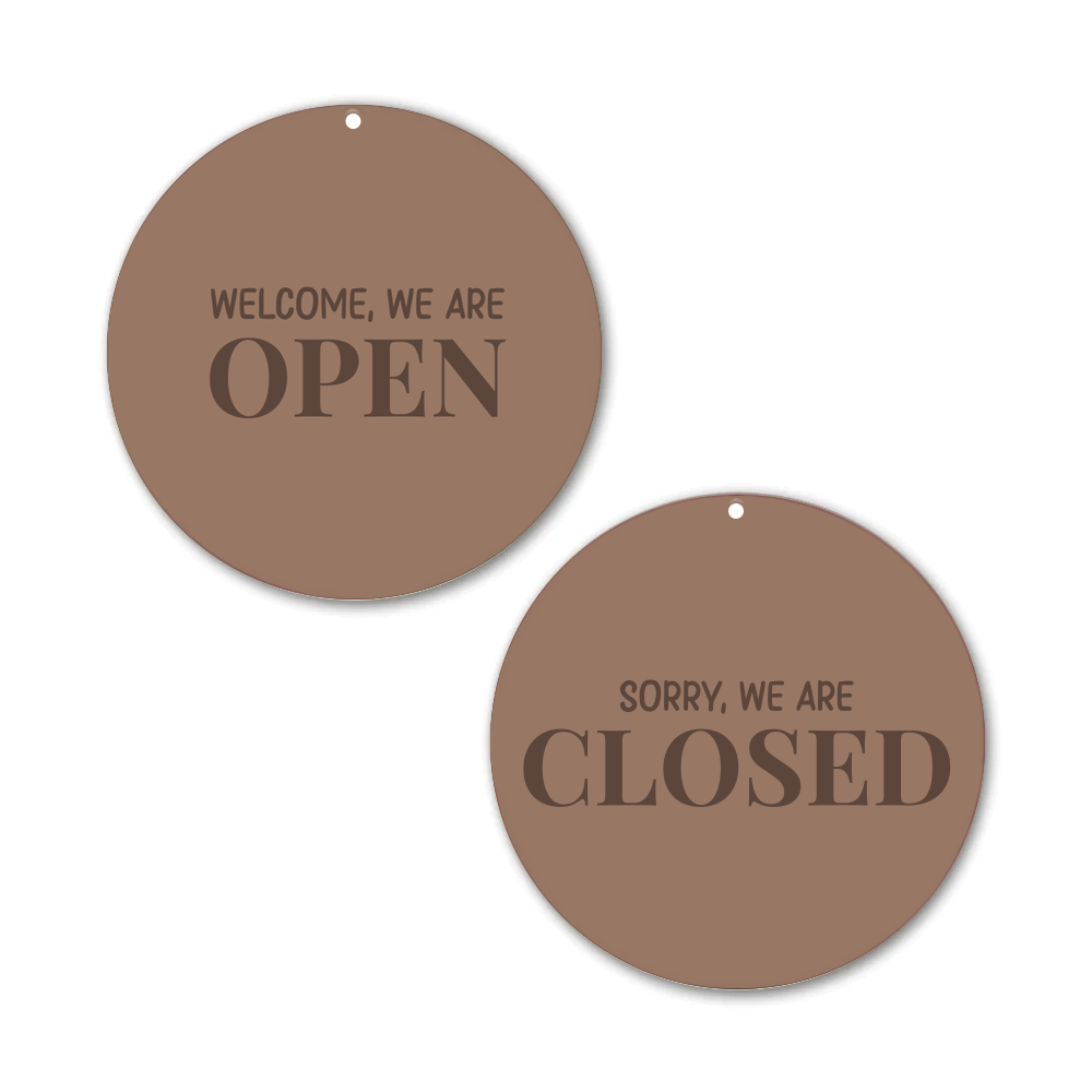 Label2X Alles voor je shop Open en gesloten bordje neutral Open en gesloten bordje neutral woonaccessoires homedecoratie
