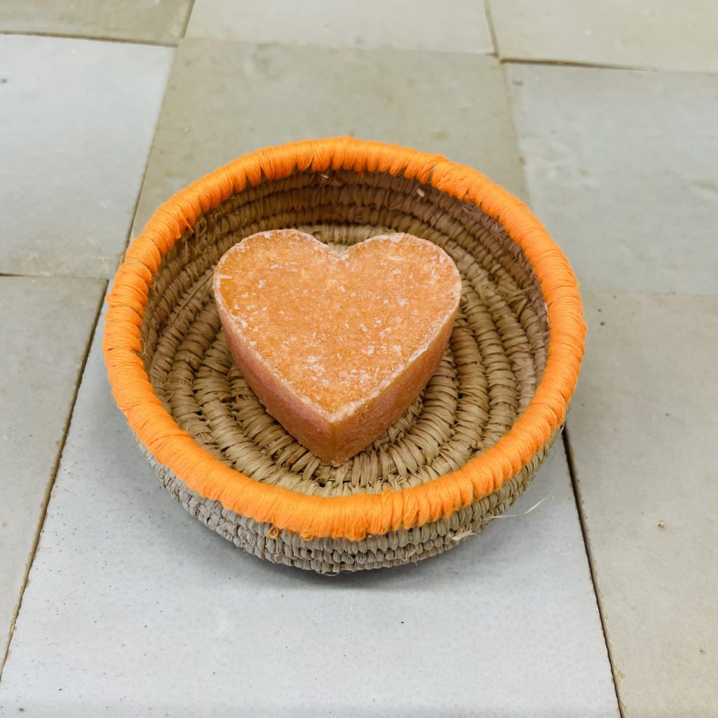 Label2X Amberblokjes Oranje Schaaltje raffia mini Schaaltje raffia mini woonaccessoires homedecoratie
