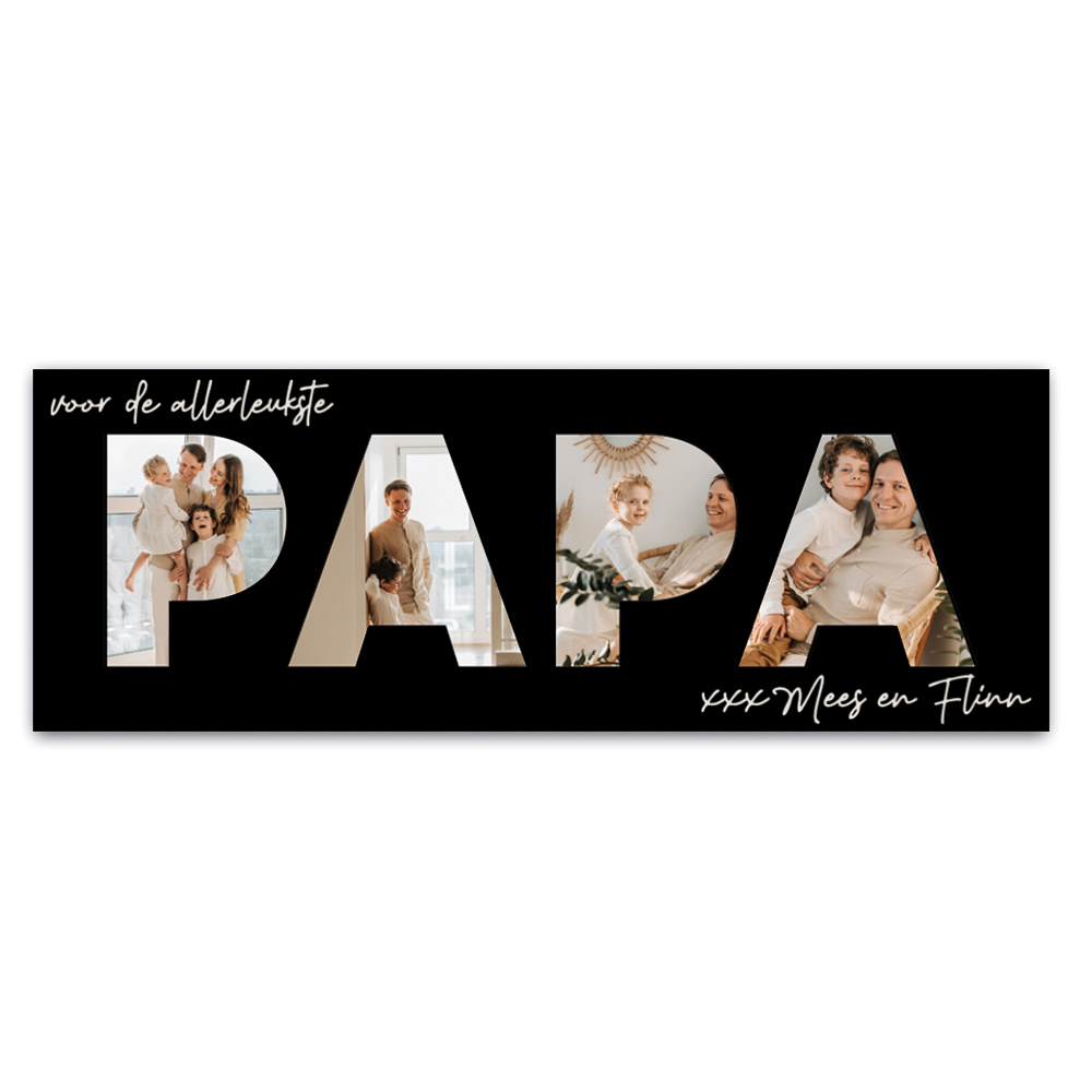 Label2X Papa foto collage woonaccessoires homedecoratie