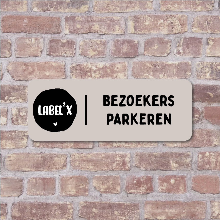 Label2X deurbordje bedrijf Parkeerbord eigen logo voor eigen terrein Parkeerbord eigen logo voor eigen terrein woonaccessoires homedecoratie