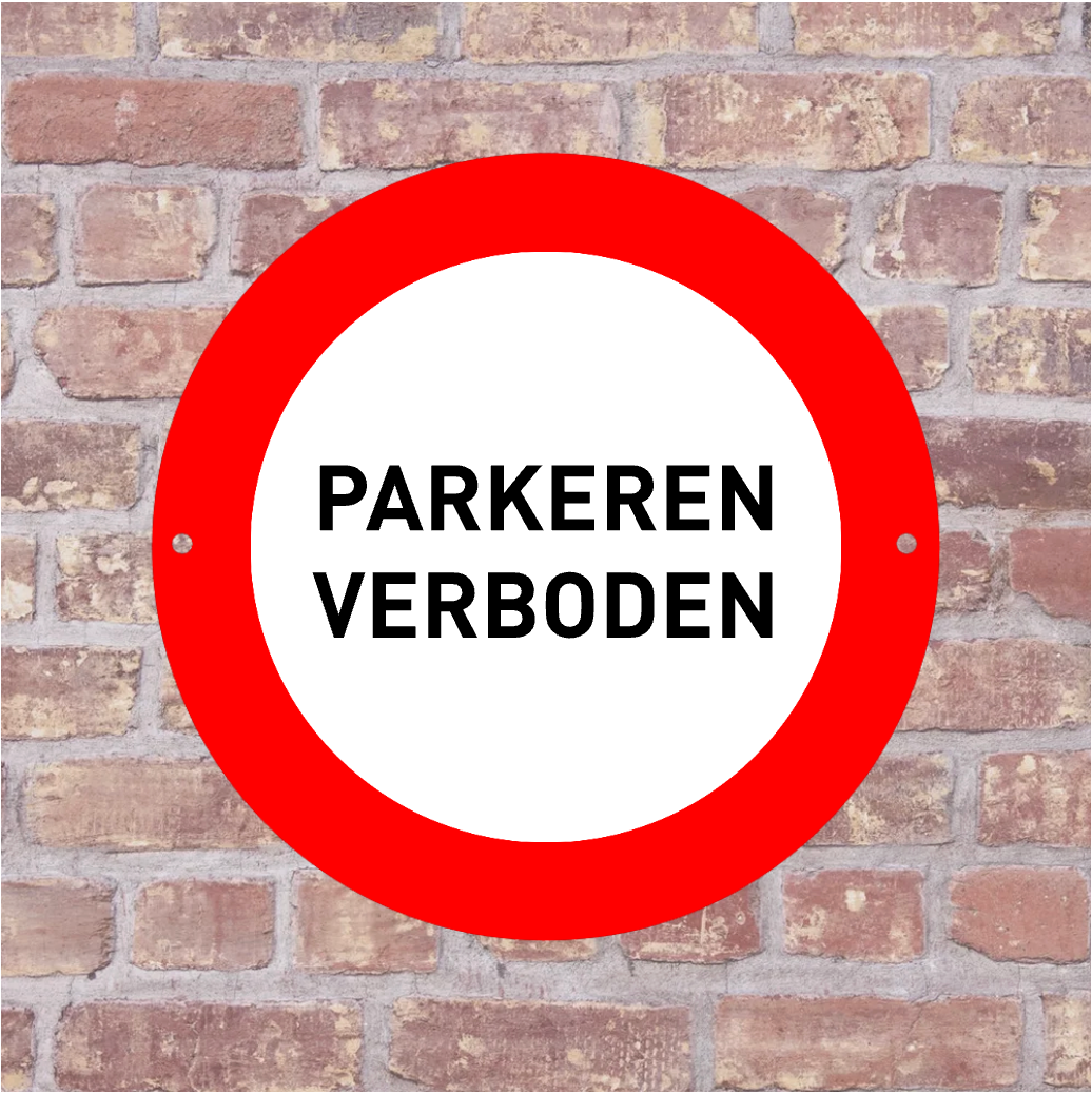 Label2X Parkeren verboden Parkeren verboden woonaccessoires homedecoratie
