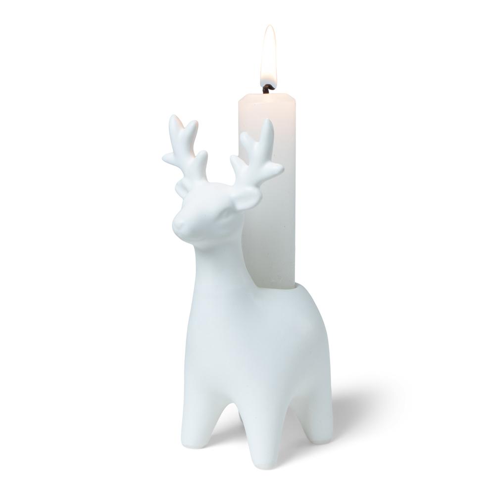 Label2X Rendier kandelaar wit woonaccessoires homedecoratie