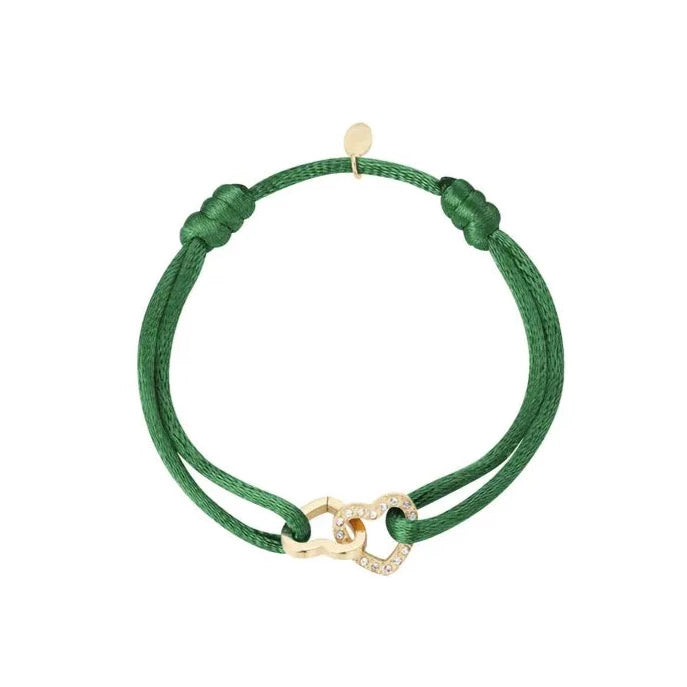 Label2X Satijnen armbandje groen woonaccessoires homedecoratie