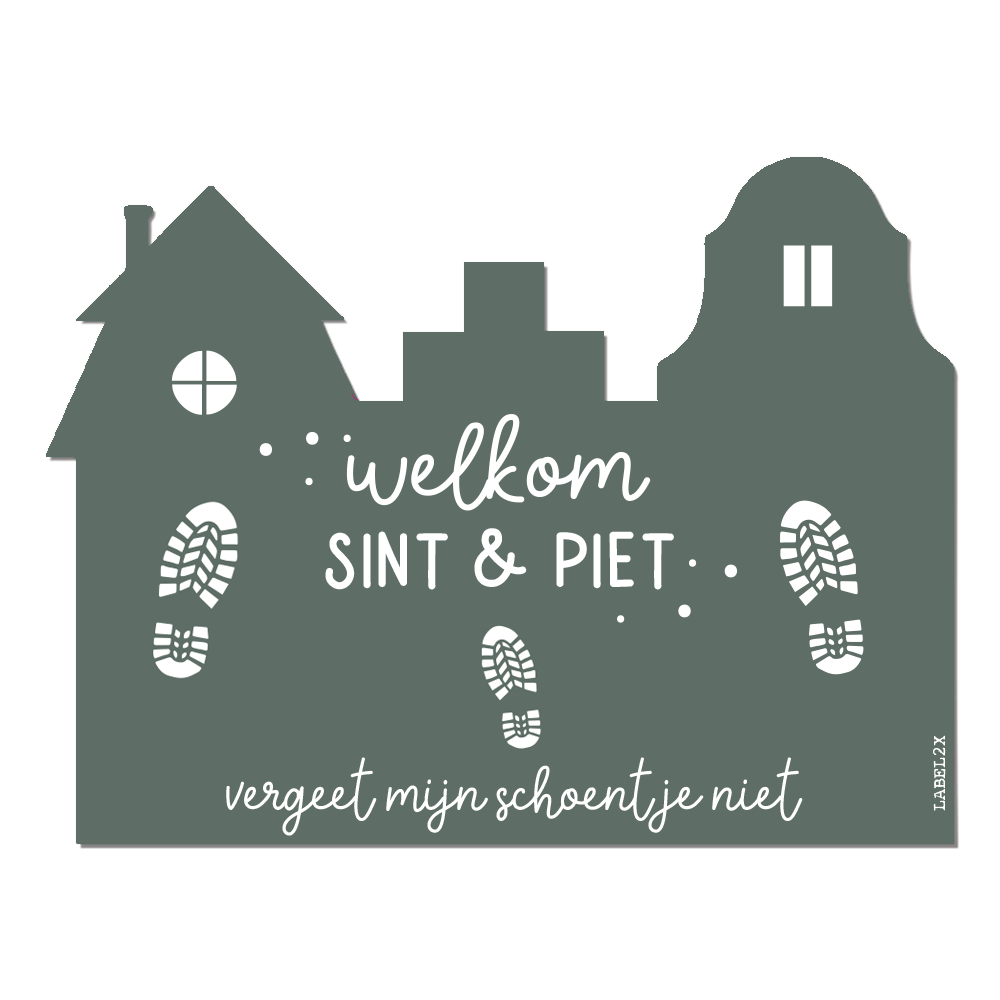 Label2X Sinterklaas Sinterklaas schoen-zet-mat XL woonaccessoires homedecoratie