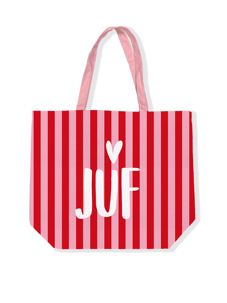 Label2X Minigift Tas juf stripes Tas juf stripes woonaccessoires homedecoratie