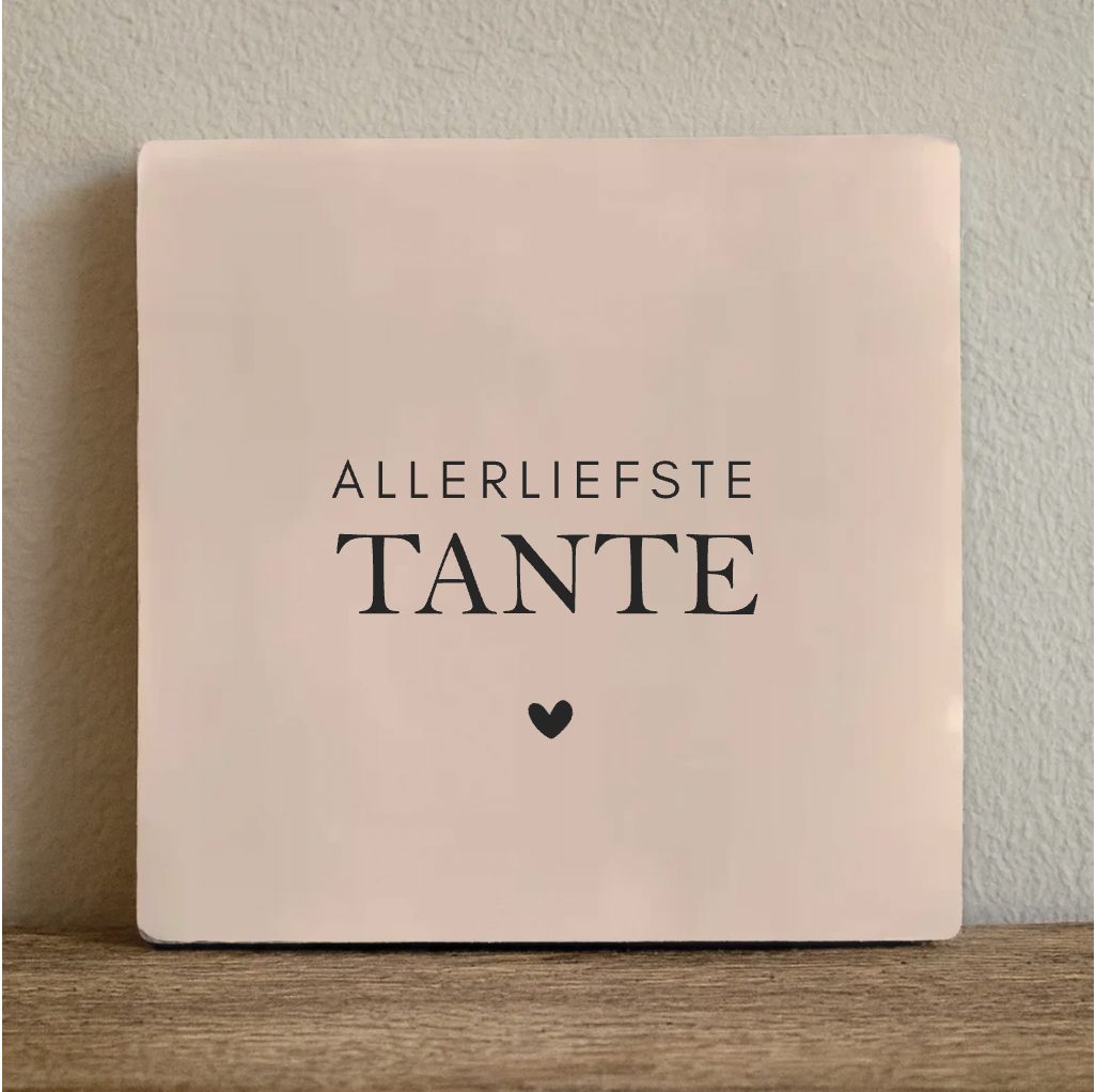 Label2X Tegeltje allerliefste tante hart Tegeltje allerliefste tante hart woonaccessoires homedecoratie