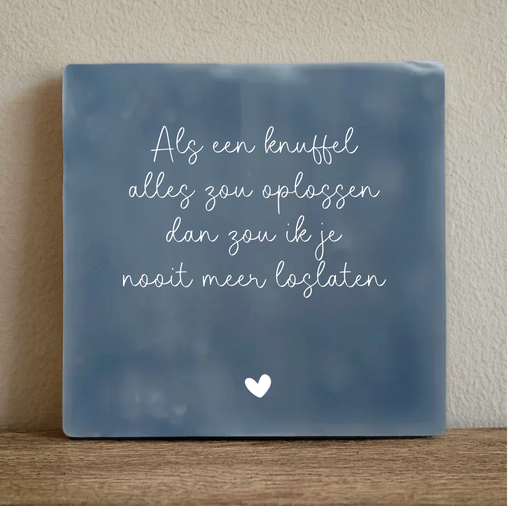 Label2X Tegeltje als een knuffel Tegeltje als een knuffel woonaccessoires homedecoratie