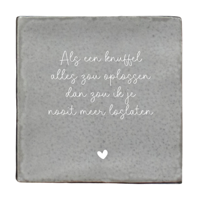 Label2X Tegeltje als een knuffel woonaccessoires homedecoratie