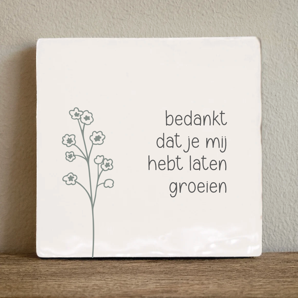 Label2X Tegeltje bedankt dat je mij hebt laten groeien Tegeltje bedankt dat je mij hebt laten groeien woonaccessoires homedecoratie