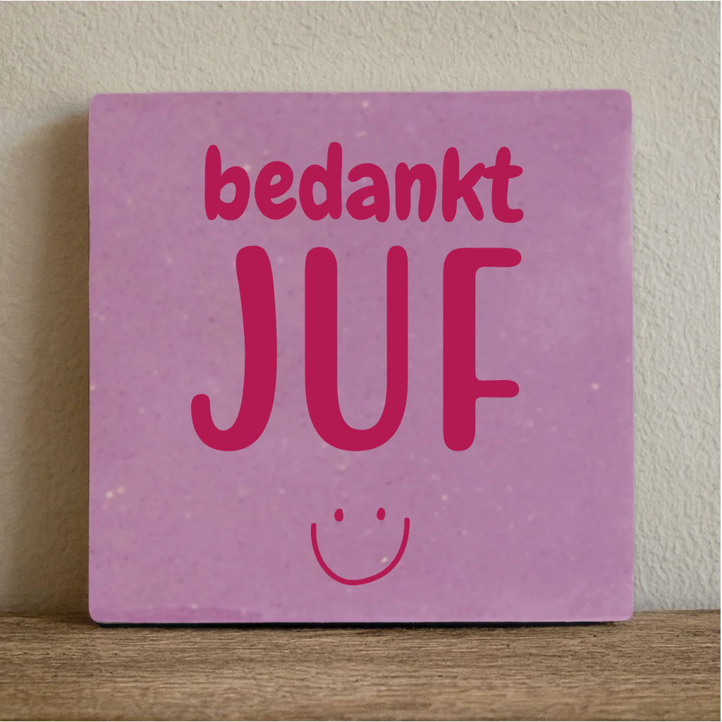 Label2X Tegeltje bedankt juf Tegeltje bedankt juf woonaccessoires homedecoratie