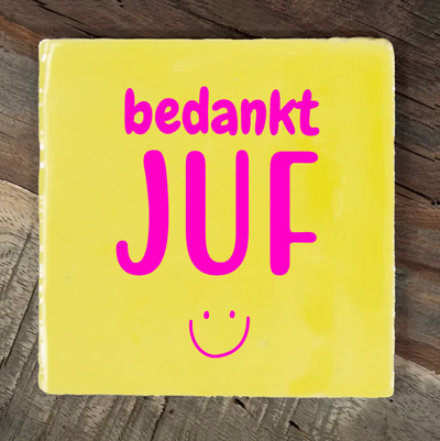 Label2X Tegeltje bedankt juf woonaccessoires homedecoratie