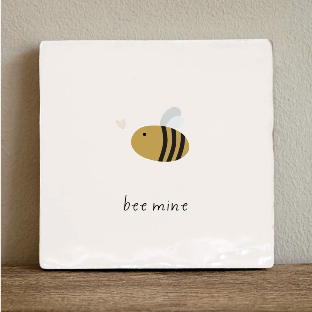 Label2X Tegeltje bee mine Tegeltje bee mine woonaccessoires homedecoratie
