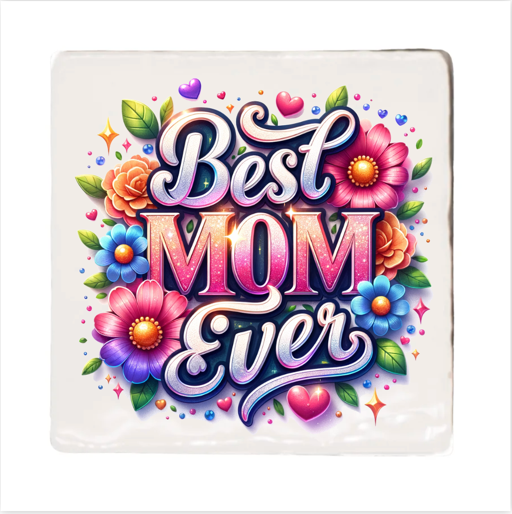 Label2X Tegeltje best mom ever woonaccessoires homedecoratie