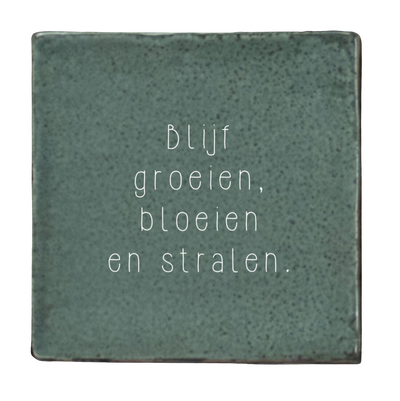 Label2X Tegeltje blijf groeien, bloeien en stralen woonaccessoires homedecoratie
