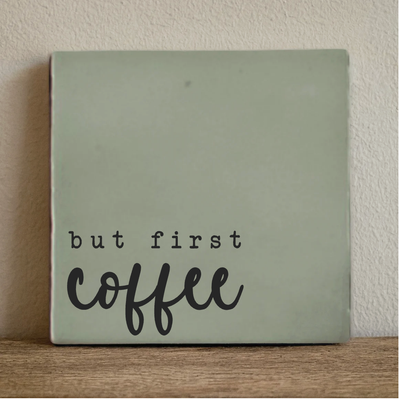 Label2X Tegeltje but first coffee Tegeltje but first coffee woonaccessoires homedecoratie